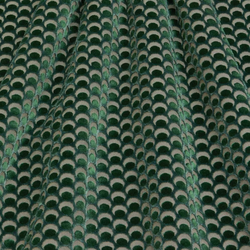 Ottoman Spot Cut Velvet in Scarab 07902101J