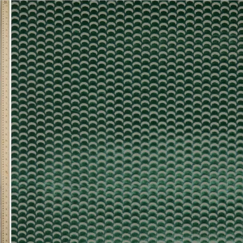 Ottoman Spot Cut Velvet in Scarab 07902101J