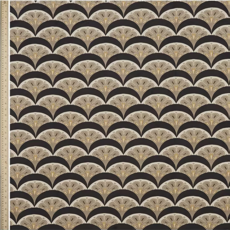 Deco Scallop Multi Jacquard in Pewter Dark