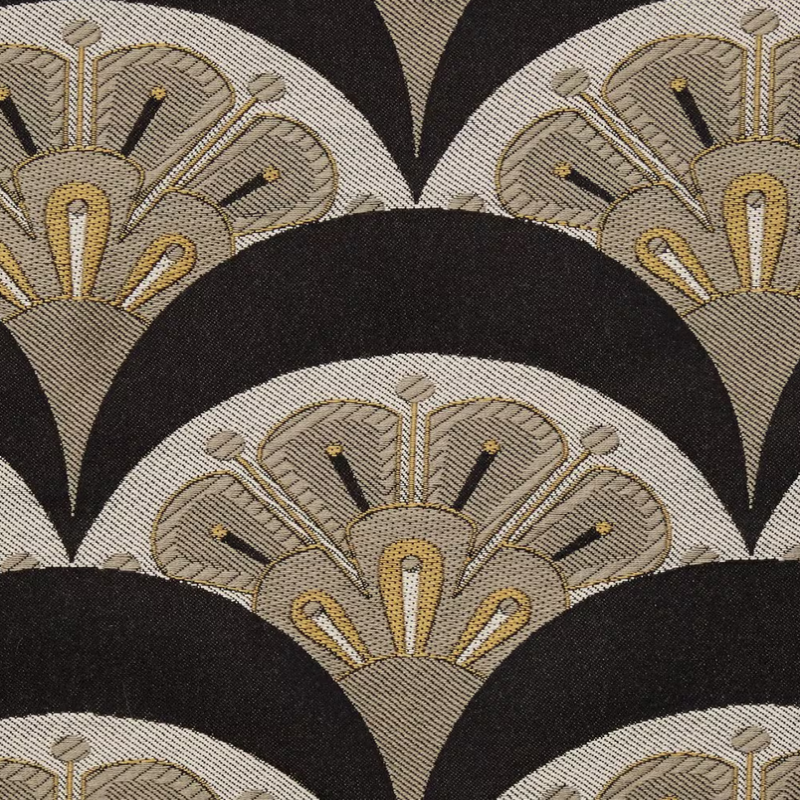 Deco Scallop Multi Jacquard in Pewter Dark