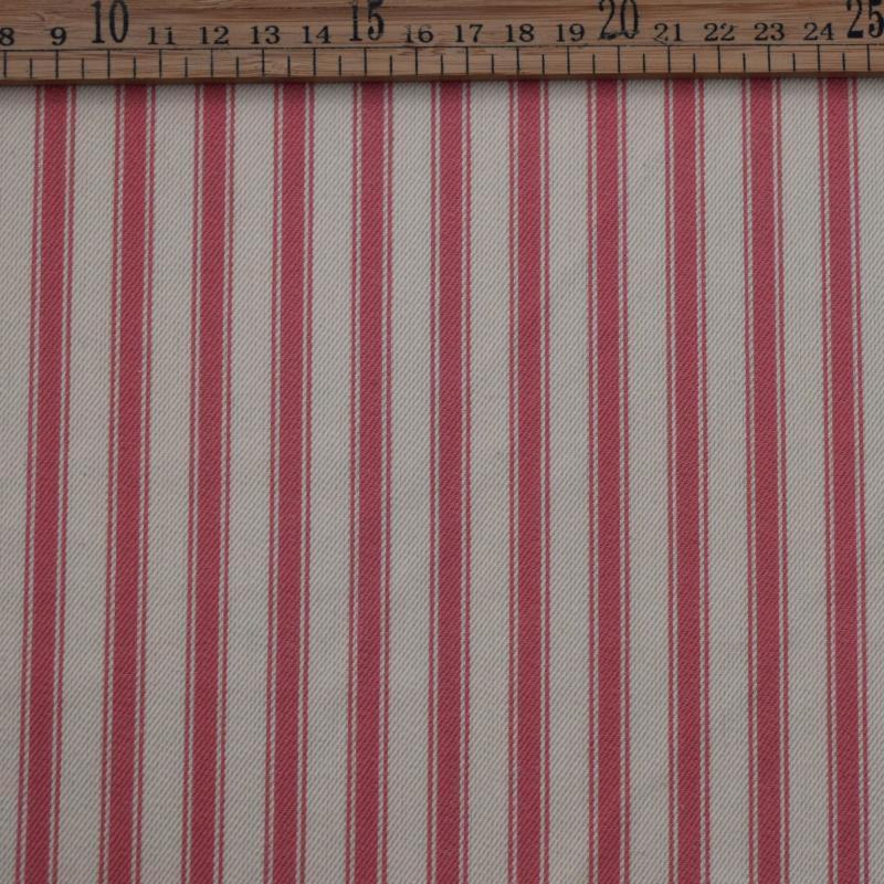 Cotton Ticking Fabric - Pink