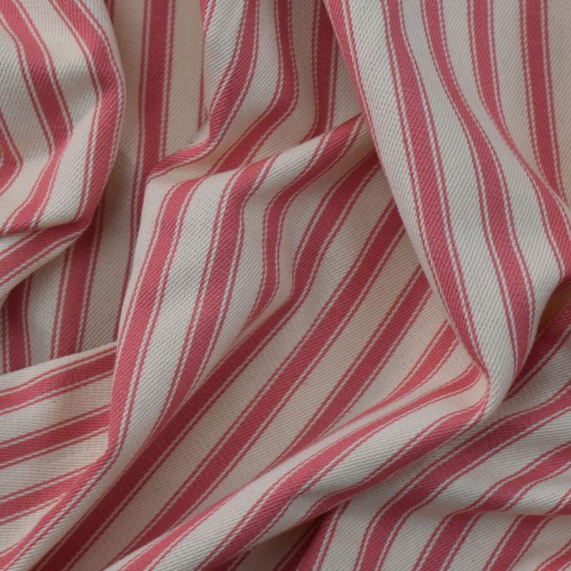 Cotton Ticking Fabric - Pink