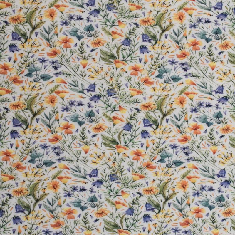 Printed Cotton Lawn Fabric - Meadow Floral