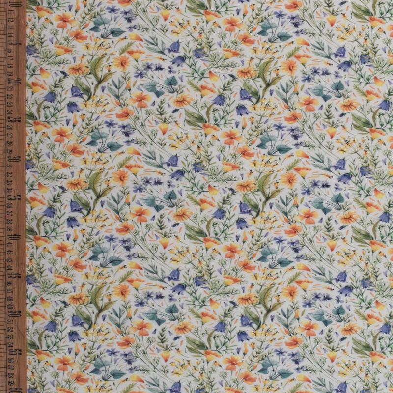 Printed Cotton Lawn Fabric - Meadow Floral