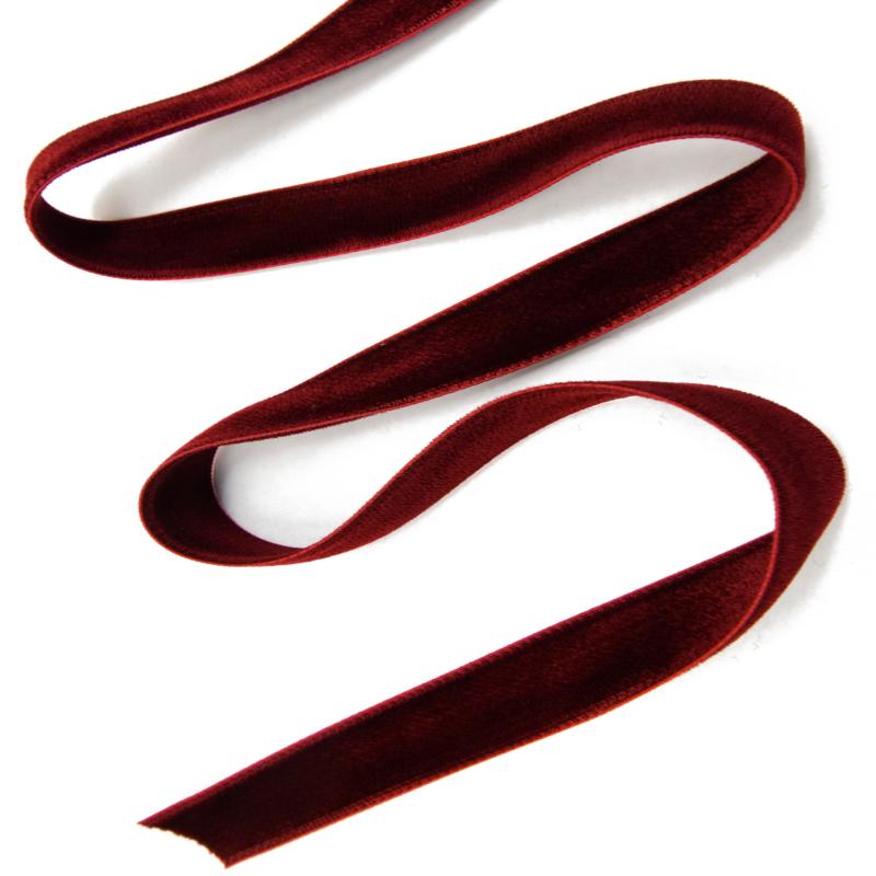 Double Velvet Ribbon Deep Red 18 mm
