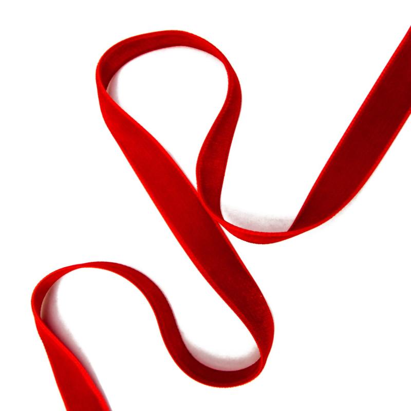 Double Velvet Ribbon Red 18 mm