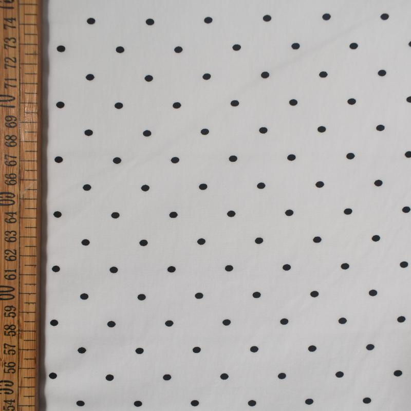 Japanese Kokka Cotton Lawn Fabric - Dot White