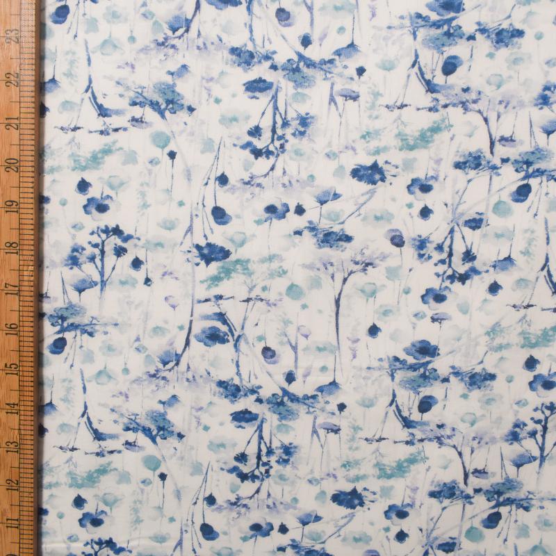 Japanese Kokka Cotton Lawn Fabric - Indigo