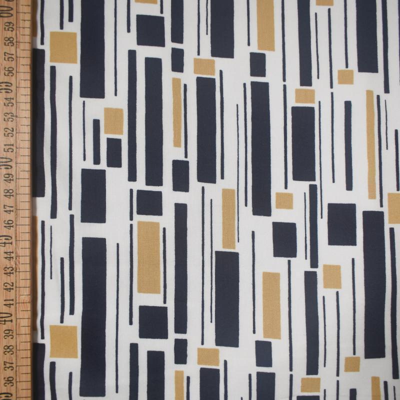 Japanese Kokka Cotton Lawn Fabric - Revolution Corn Black
