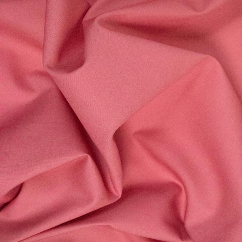 Plain Cotton Poplin Fabric - Coral