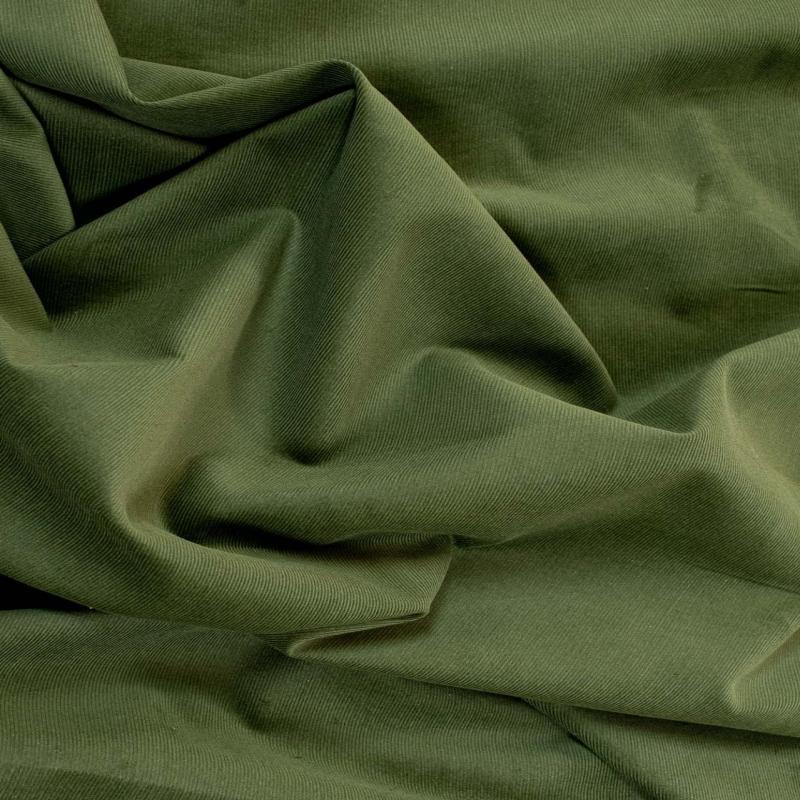 Cotton Corduroy Fabric - Needlecord - Green