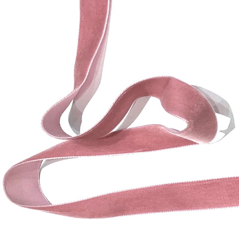 Velvet Ribbon Vintage Pink 25mm